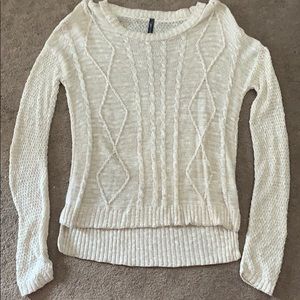 Knitted cream sweater